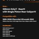 MOTOREVO Rear Brake Pads and Rotors Kit Compatible with Silverado 1500 [ 1999-2006 ], GEOMET & Slotted Discos de Frenos Delanteros [ 12.8in, App Specific ] [ Single Piston; 2006: 6 Stud ]