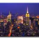JiazuGo NYC Skyline Canvas Wall Art Decor, 20x40 Inch Modern Cityscape