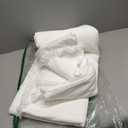 Simple&Opulence 100% Linen Throw Blanket 55x75 inches, Farmhouse Boho Tassel Blanket for Couch, Bed, Sofa, Breathable Natural Cozy Dcor, White