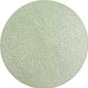 Snowkingdom Sage Round Green Placemats Set of 8, Vinyl Hollow 15 Inch Round Sage Green Table Mats, Washable Easy Clean Wipeable Non Slip Dining Table Place Mat for Easter Wedding Christmas Party Decor