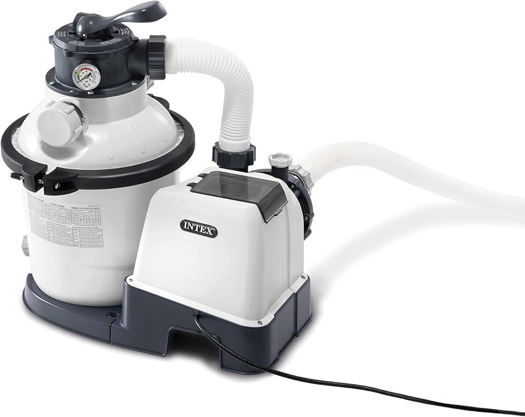 INTEX SX1500 Krystal Clear Sand Filter Pump for Above Ground Pools: 1500 GPH Pump Flow Rate  Improved Circulation and Filtration  Easy Installation