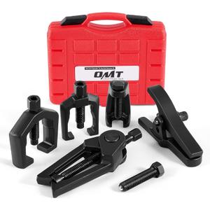 Orion Motor Tech 5-in-1 Ball Joint Separator, Pitman Arm Puller, Tie Rod End Tool Set for Front End Service, Splitter Removal Kit (RB06) (black)