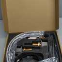 Widespread 8 Inch Brushed Nickel Bathroom Sink Faucet, Waterfall Nickel Stainless Steel Bathroom Faucet for Sink 3 Hole, Vanity Lavatory Sink Faucets with Drain & Water Hoses