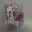 PANTIDE 4Pcs Coquette Pink Bow Hair Claw Clips for Women Girls - Cute Bow Preppy Trendy Rectangle Nonslip Banana Hair Clips, Thin Thick Short Long Curly Accessories, Birthday Bachelorette Wedding Gift