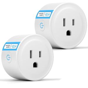 ExIoTy Smart Plug, Works with Alexa Only, Simple Setup with One Voice Command, Voice Control, Remote Control, Timer & Schedule & Group Controller, Bluetooth Mesh Outlet, Alexa Echo Required 2 Pack