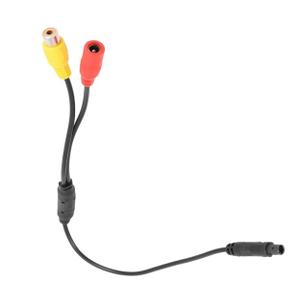 4-Pin Male Backup Reverse Camera Car Universal to CVBS RCA Female Connector Signal Power Adapter Wire Harness Audio Cables