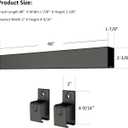 4FT Heavy-Duty Box Rail with 2 X Bracket, 450 lbs Capacity, Black Powder-Coated Finish,Kit for Outdoor Use