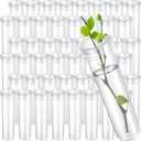 Hushee 100 Pcs 60ml 4.33 Inch Floral Tubes for Milkweed Large Flowers Water Tubes for Milkweed Cuttings Flower Floral Arrangements Butterfly Habitat
