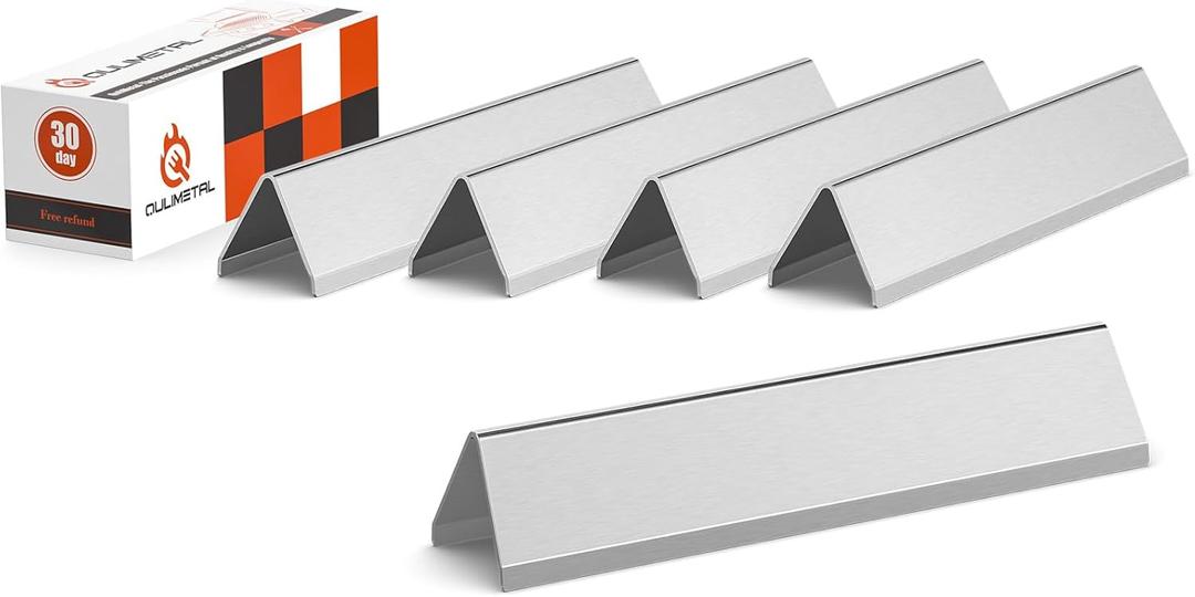QuliMetal 15.3" Flavorizer Bars for Weber Spirit 300 and GS4 Spirit II 300 Series, Spirit E/S310 E/S315 E/S320 E/S330 Grills with Front Control Knobs, Grill Parts for Weber 7636, Stainless Steel