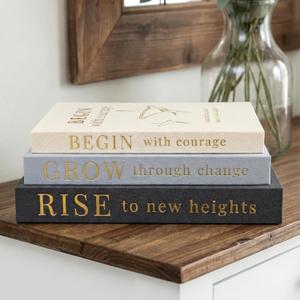 Decorative Books for Home Decor | Elevate your Bookshelf Decor with Coffee Table Books (Fake Books Set of 3) | Faux Books for Decoration | Hollow Book Box with Hidden Storage | Decorative Storage Box