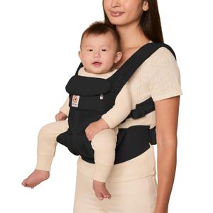 Ergobaby Omni Classic Baby Carrier Newborn to Toddler - Breathable Baby Carriers for Summer - All-Position Carrier with Lumbar Support (7-45 Pounds), Mesh, Onyx Black (Cool Air Mesh)