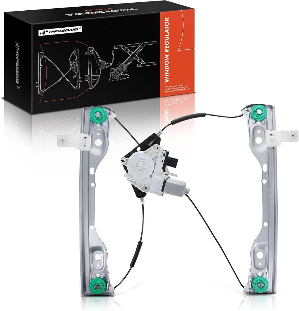 A-Premium Power Window Regulator with Motor Front Driver Side Compatible with Jeep KL Series Cherokee 2014-2021, Front Left Driver Side, Replace# 68227255AB