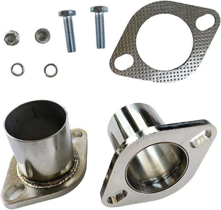 All Out Fab 2.5 inch Exhaust Flange Repair Pipe Kit 2 Bolts & Gasket hardware