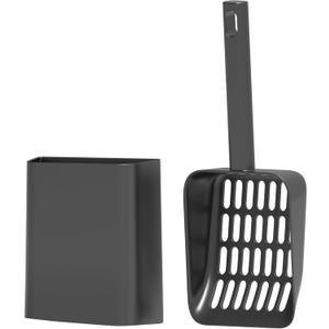 Cat Pooper Scooper, 2 in 1 Cat Litter Scoop with Holder Stand Cat Stuff Cat Scooper for Litter Box Cat Accessories Cat Supplies Kitty Litter Scoop Heavy Duty and Easy Clean Scoop Away Cat Litter