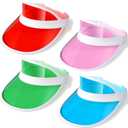 Jiuguva Unisex Plastic Sun Visors Hats Colorful Clear UV Protection Poker Cap for Men Women Sports Outdoor Golf Activities
