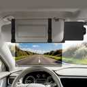 Veharvim Sun Visor Extender for Car (Polarized, UV400, PC Lens, Side Sunshade, Straps&Adjusters), Car Visor Extender Sun Blocker, Visor Extender Attachment, Anti-Glare for Safe Driving(Driver Side)