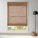 LazBlinds Cordless Bamboo Roman Shades for Windows, Light Filtering Natural Bamboo Blinds, Easy Lift Cordless Design for Living Room & Bedroom, Fits Interior Windows 24.5" W x 64" H, Tatami