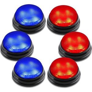 BEAN LIEVE 4 Pack Game Buzzers - Team Answer Buzzers with Lights and Sound Classroom Buzzers Buzzer Buttons for Game Show Develops Social Skills