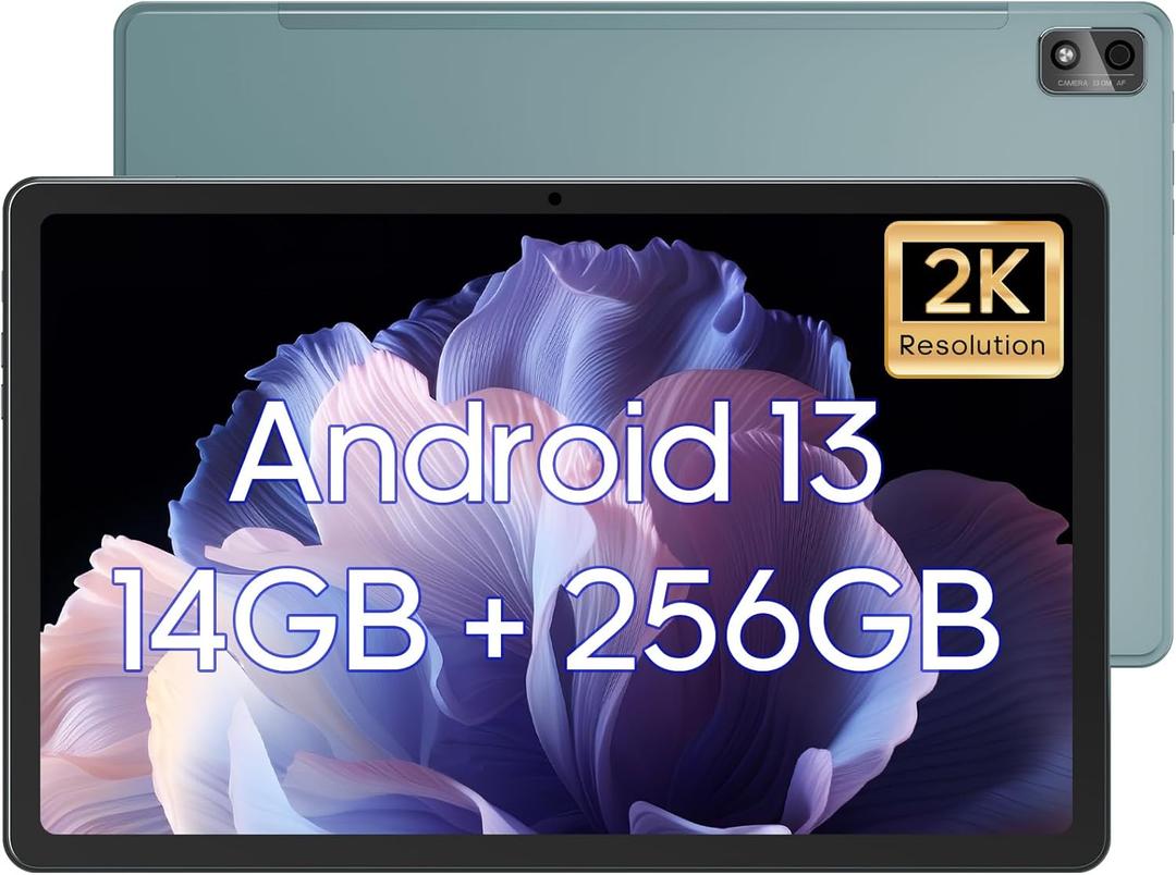 11 Inch Tablet, 14(6+8) GB&256GB Storage(Expand to 512GB) Android 13 Tablet, with 2000x1200 IPS HD Touch Screen, Dual Stereo Speakers, Dual 13+5MP Camera, 7500mAh, WiFi, GPS, Bluetooth5.0 Tablets