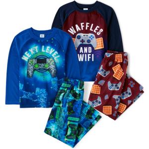 The Children's Place boys Long Sleeve Top and Pants 2 Piece Pajama Set (X-Large, Gamer 2-pack)