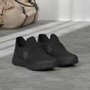 Giniros Mens Slip On Walking Shoes Non Slip Running Shoes Breathable Workout Shoes Lightweight Gym Sneakers All Black Size 12