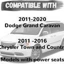 Driver Seat Trim Panel, Driver Seat Track Cover fit for Dodge Grand Caravan Chrysler Town and Country 2011 2012 2013 2014 2015 2016 2017 2018 2019 2020, 924-438 Seat Track Cover Trim