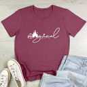 MAXTREE Women Cute Graphic Tees Summer Tee Shirts (L)