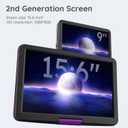 BOIFUN 17.5" Portable DVD Player with 15.6" Large HD Screen, 6 Hours Rechargeable Battery, Support USB/SD Card/Sync TV and Multiple Disc Formats, High Volume Speaker, Purple
