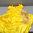 Funna Princess Costume Layered Dress Off Shoulder for Girls Dress Up with Accessories Yellow (5T)