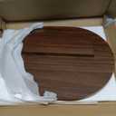 Couch Tray Insert for Middle, 15.75"x12.6" Wood Sofa Tray, Folding Couch Armrest Table Fit Armless Couch/Sectional, for Drink Snacks Phone Remote Holder, Walnut