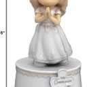Precious Moments Holy Communion Girl Musical Figurine Plays The Lords Prayer First Communion Gift for Girls, Religious Keepsake for Catholic and Christian Faith