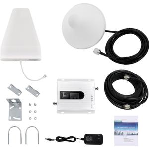 Cell Phone Signal Booster for Home, Up to 3200 Sq Ft, Cell Phone SignalAmplifer Booster Signal Repeater Kit, GSM DCSWCDMA 900/1800/2100MHz Band 2G/3G/4G Boost