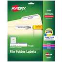 Avery Self-Adhesive Laser/Inkjet File Folder Labels, Purple Border, 750/Pack