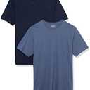 Amazon Essentials Men's Short Sleeve T-Shirts, Slim-Fit, Crewneck, Pack of 2, XL