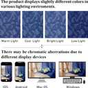 3 x Lecloud Leia Dusty Blue Sheer Valance for Windows 14 Inch Length 2 PCS, Dual Rod Pockets Living Room Bedroom Short Curtains, Jacquard Clip Textured Leaf Window Treatments, 40 W x 14 L