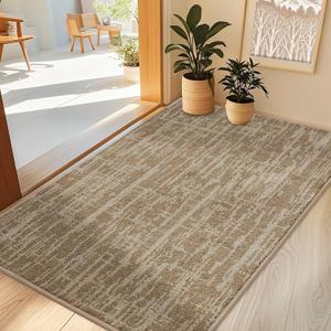COSY HOMEER-Dirt-Trapper-Door-Mat 32"x48" Non-Slip Entryway Rugs Washable Welcome Mat Absorbent Entrance Mats Low Pile Dog Door Mats for Front Back Doormats and Wet Shoes,Taupe