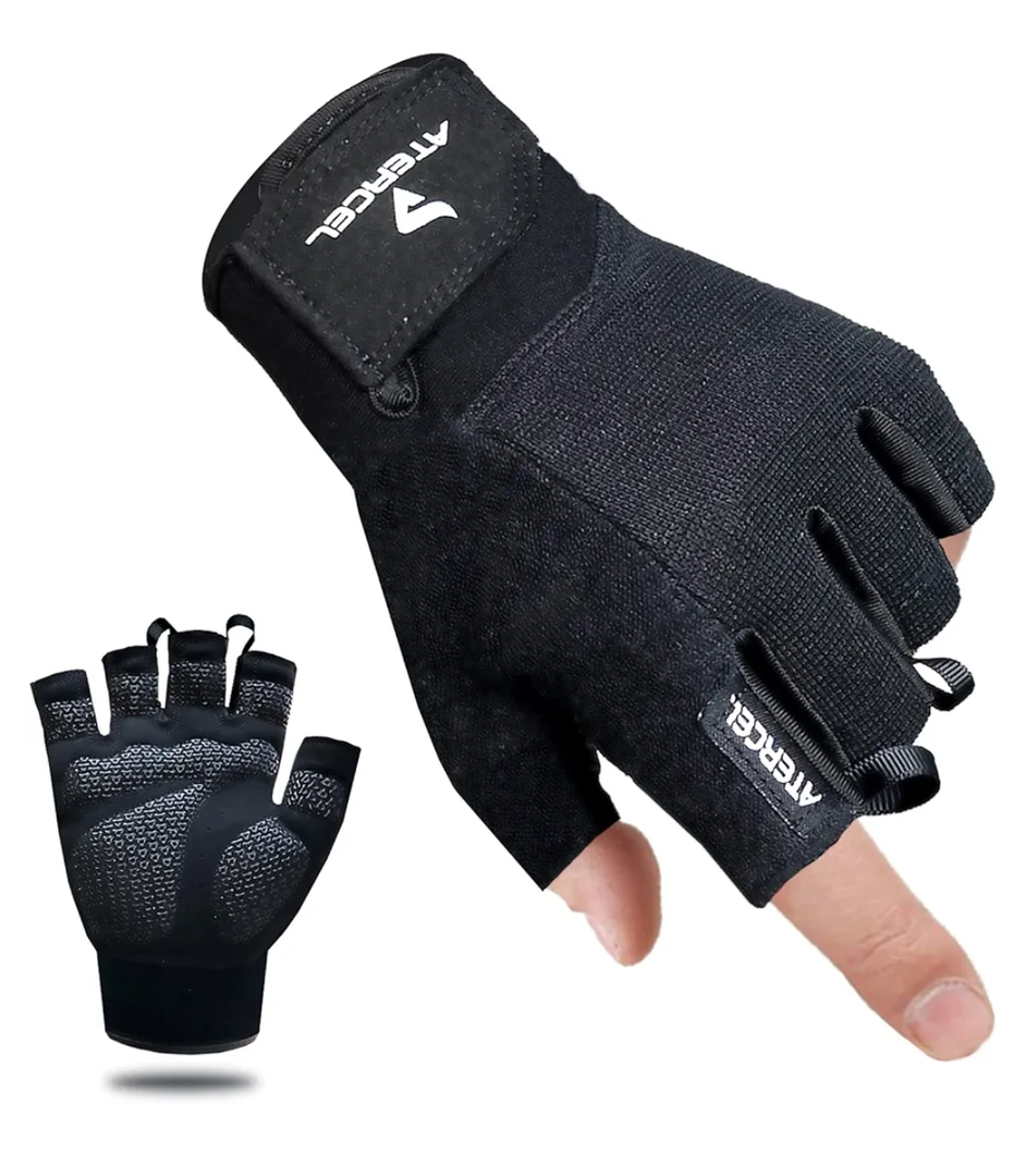 ATERCEL Workout Gloves for Men and Women, Exercise Gloves for Weight Lifting, Cycling, Gym, Training, Breathable and Snug Fit