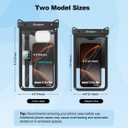 Rynapac Large Waterproof Phone Pouch [Up to 10"] - 2 Pack IPX8 Waterproof Phone Case for iPhone 17 16 15 Pro Max Galaxy S26 Ultra, Touchscreen & Underwater Photography, Beach Cruise Essentials 2026