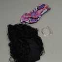 Headband Wig Human Hair Wigs for Black Women Pixie Cut Wig Put on and Go Glueless Wig Short Curly Headband Wigs 150% Density Natural Black 6 Inch