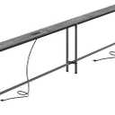 SUPERJARE 110.2 Inch Sofa Table with 2 Power Outlets and USB-C Port, 5.9 Inch Narrow Console Table with Storage, Extra-Long, for Entryway Hallway Couch Behind Sofa, Small Spaces, Grey, 5.9"D x 110.2"W x 29.7"H