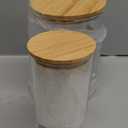 EQEY Glass Storage Jars Set Elegant Containers with Airtight Bamboo Lids, Perfect for Kitchen Organization - Flour, Rice, Pasta, Sugar, Coffee Beans (2 Packs(37oz) / 2 packs(111oz))