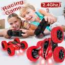 Remote Control Stunt Car Toys - Birthday Gifts Ages 6 7 8 9 10 11 12 Year Old Boys Kids Toddler Girls Best Presents Christmas Ideas Rechargeable Rc Racing Vehicle Outdoor (Red)