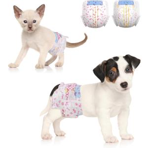 Dono Dog Diapers Female Large Breed-24PCS, Disposable Female Dog Period Diaper for Heat with Wetness Indicator, Super Absorbent Doggie Puppy Diapers for Small Medium Large Dogs (XXS-24 Count)