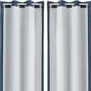 OWENIE Greyish White 100% Blackout Curtains Liner 2 Panels Set, Total Black Out Liner for 84 Inch Behind Curtains for Bedroom,Thermal Insulating Curtains for Summer Heat, 2 Pcs Each 36" Wx80 L