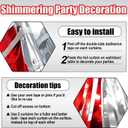 6 Pack Red Silver Foil Fringe Curtain Backdrop, 3.28Ft x 8.2Ft Metallic Tinsel Foil Fringe Streamer Curtains for Photo Booth, Birthday, Wedding, New Year Party Decorations