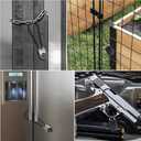 Fingerprint Cable Lock, 6" Long Cable Smart Padlock with Fingerprint Bluetooth APP, Keyless Biometric Waterproof Outdoor Gate Lock for Refrigerator French Door Fence Backyard Pantry