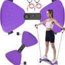 renZEC Waist Twister Machine, Adjustable Exercise Twist Board for Women Men, Noiseless Ab Twister for Home Gym Equipment, 330 lbs Capacity | Track Time, Reps, Calories with Digital Display (Purple)