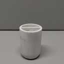 Essentra Home White Marble Toothbrush Holder | Small Toothbrush & Toothpaste Organizer | Blanc Collection