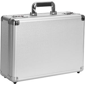 LOCKCURX Security Lock Boxes - 18.9 x 14.6 x 6.3 Inch X-Large, Portable Locking Storage Totes with Dual Combination Locks, Medicine Lock Box, Lock Boxes for Personal Items, Cash & Briefcase - Silver