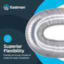 Eastman 8 Foot ArmorFlex Dryer Vent, Flexible Aluminum Duct with Clamps, Semi-Rigid, 69028